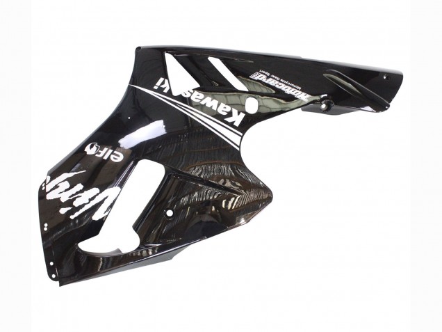 2000-2001 Kawasaki ZX12R Motorcycle Fairings - Glossy Black White Elf Snow