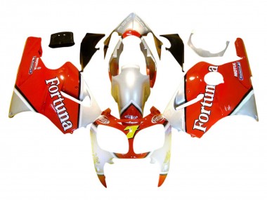 2000-2001 Kawasaki ZX12R Motorcycle Fairings - Silver Red Fortuna Motul 7