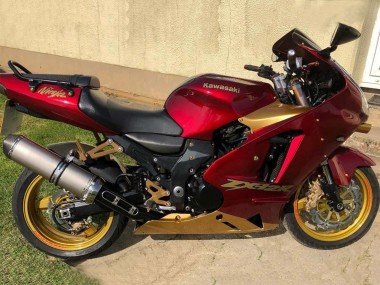 2000-2001 Kawasaki ZX12R Motorcycle Fairings - Red Gold