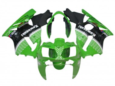 2002-2006 Kawasaki ZX12R Motorcycle Fairings - Green Black White