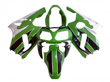 2002-2006 Kawasaki ZX12R Motorcycle Fairings - White Green Black