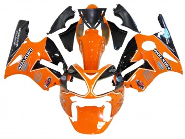 2002-2006 Kawasaki ZX12R Motorcycle Fairings - Orange Yellow Black Elf Maxton
