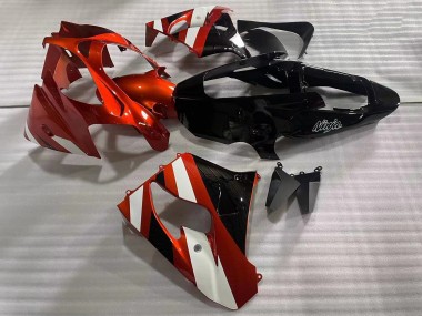 2002-2003 Kawasaki ZX9R Motorcycle Fairings - Red White Glossy Black