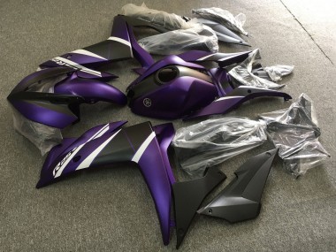 2015-2018 Yamaha YZF R3/R25 Motorcycle Fairings - White Purple Matte Black