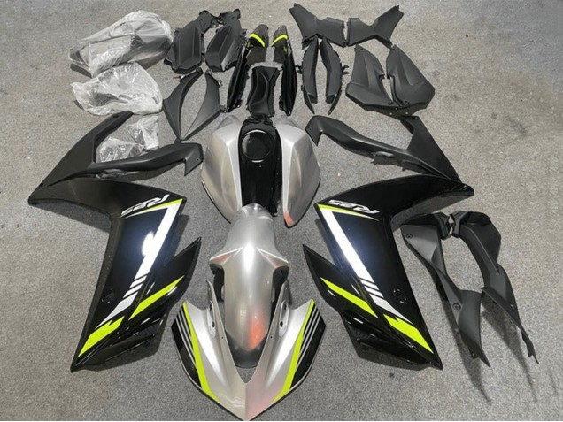 2015-2018 Yamaha YZF R3/R25 Motorcycle Fairings - Silver Yellow Black