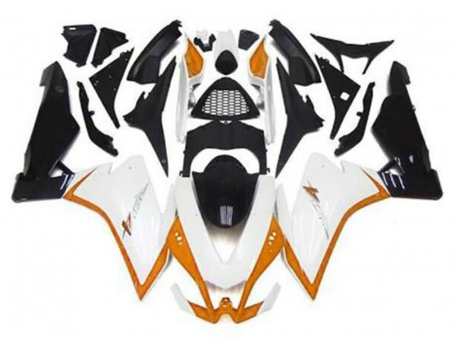 2009-2015 Aprilia RSV4 1000 Motorcycle Fairings - White Orange Black