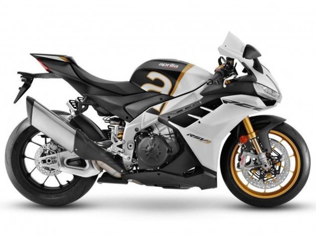 2021-2024 Aprilia RSV4 1100 Motorcycle Fairings - Matte White Black Gold