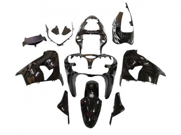 2002-2003 Kawasaki ZX9R Motorcycle Fairings - Black White