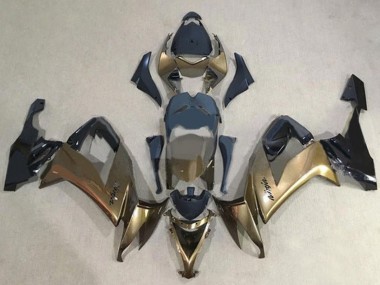 2008-2010 Kawasaki ZX10R Motorcycle Fairings - Dark Gold Black