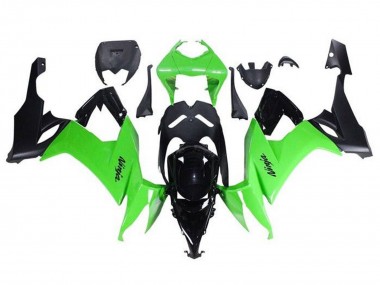 2008-2010 Kawasaki ZX10R Motorcycle Fairings - Green Black