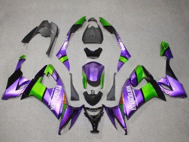 2008-2010 Kawasaki ZX10R Motorcycle Fairings - Purple Green Black Evangelion