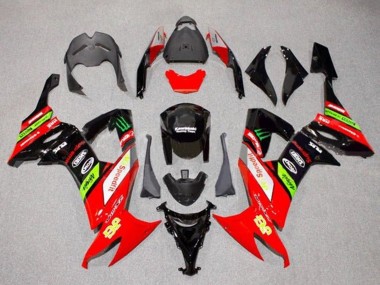 2008-2010 Kawasaki ZX10R Motorcycle Fairings - Red Green Black Yellow