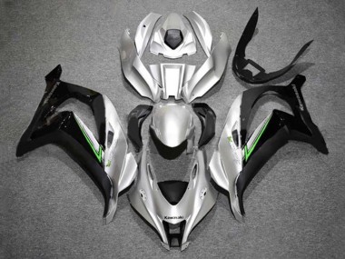 2016-2020 Kawasaki ZX10R Motorcycle Fairings - Silver Green Black