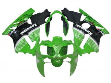 2000-2001 Kawasaki ZX12R Motorcycle Fairings - Green Black White Elf