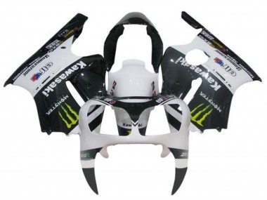 2002-2006 Kawasaki ZX12R Motorcycle Fairings - White Black Yellow Monster