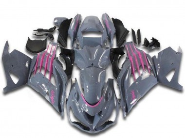 2012-2024 Kawasaki ZX14R ZZR1400 Motorcycle Fairings - Nardo Grey Pink