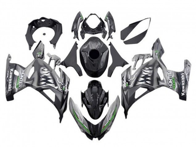 2018-2024 Kawasaki Ninja 400 Motorcycle Fairings - Nardo Grey Black Shark