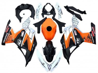 2018-2024 Kawasaki Ninja 400 Motorcycle Fairings - Orange White Black