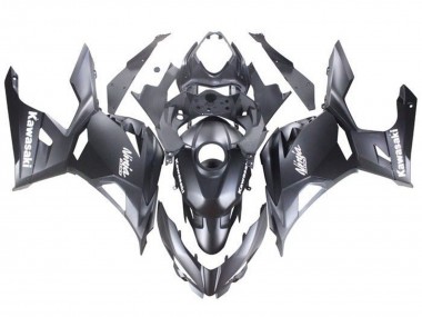2018-2024 Kawasaki Ninja 400 Motorcycle Fairings - Matte Black White Decals