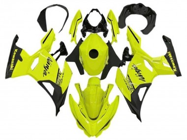2018-2024 Kawasaki Ninja 400 Motorcycle Fairings - Neon Yellow Black