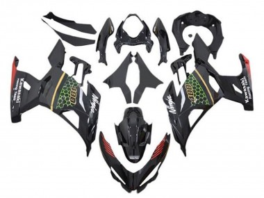 2018-2024 Kawasaki Ninja 400 Motorcycle Fairings - Black Green Red Yellow Honeycomb