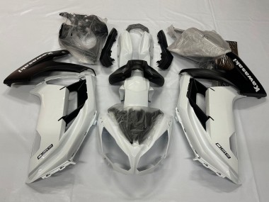2012-2016 Kawasaki Ninja 650 EX650 Motorcycle Fairings - Pearl White Matte Black