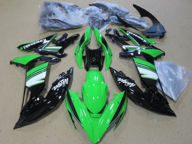 2017-2019 Kawasaki Ninja 650 EX650 Motorcycle Fairings - Green White Glossy Black