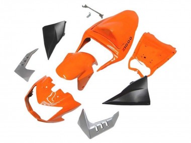 2003-2006 Kawasaki Z1000 Motorcycle Fairings - Orange Matte Black