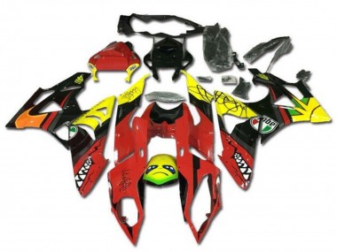 2009-2014 BMW S1000RR Motorcycle Fairings - Yellow Red Black Shark