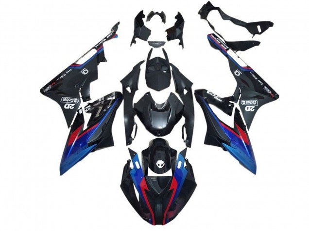 2015-2016 BMW S1000RR Motorcycle Fairings - Blue Red Matte Black