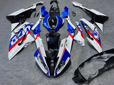 2017-2018 BMW S1000RR Motorcycle Fairings - White Blue Red Glossy Black