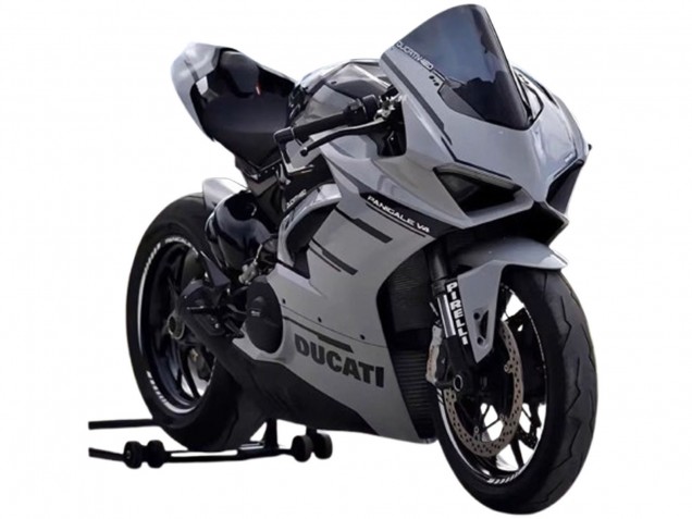 2018-2019 Ducati Panigale V4 V4S Motorcycle Fairings - Grey Black