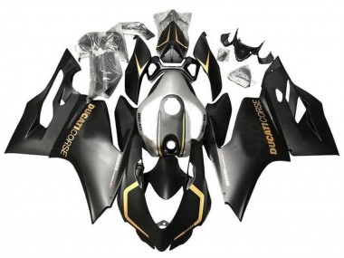 2011-2014 Ducati Panigale 899 Motorcycle Fairings - Matte Black Gold Silver Corse
