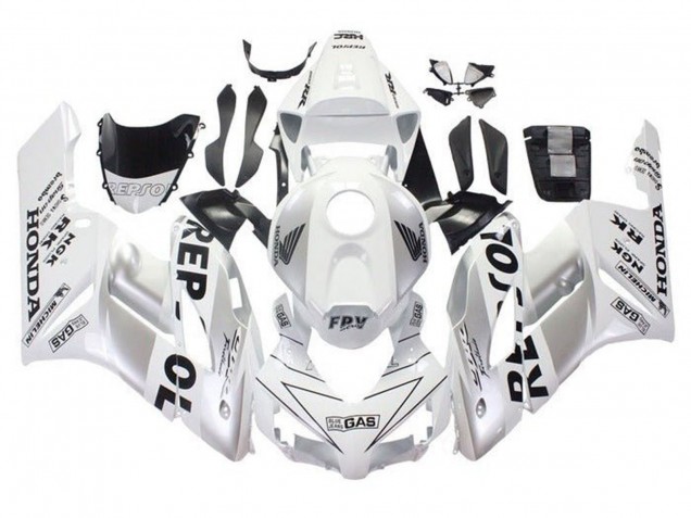 2004-2005 Honda CBR1000RR Motorcycle Fairings - White Silver Black Repsol