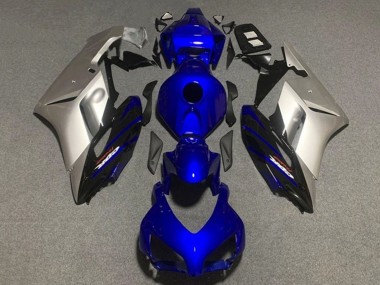 2004-2005 Honda CBR1000RR Motorcycle Fairings - Silver Dark Blue