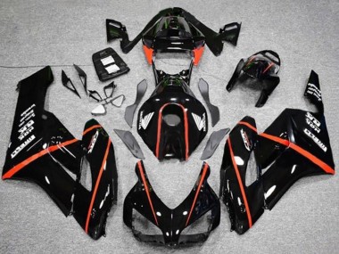 2004-2005 Honda CBR1000RR Motorcycle Fairings - Glossy Black Red Stripe