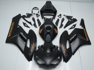 2004-2005 Honda CBR1000RR Motorcycle Fairings - Matte Black Orange Decals