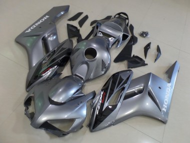 2004-2005 Honda CBR1000RR Motorcycle Fairings - Silver Glossy Black Stripe