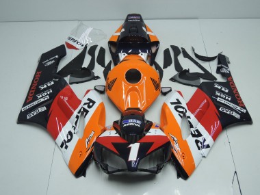 2004-2005 Honda CBR1000RR Motorcycle Fairings - Orange White Red Glossy Black Repsol RCV 1