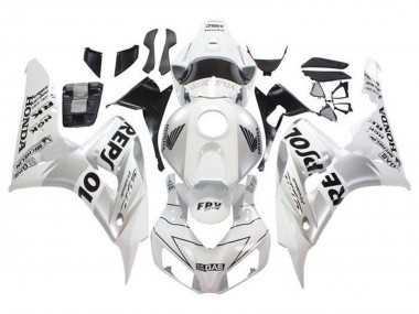 2006-2007 Honda CBR1000RR Motorcycle Fairings - White Silver Black Repsol