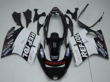 1996-2007 Honda CBR1100XX Blackbird Motorcycle Fairings - Glossy Black White Red Repsol