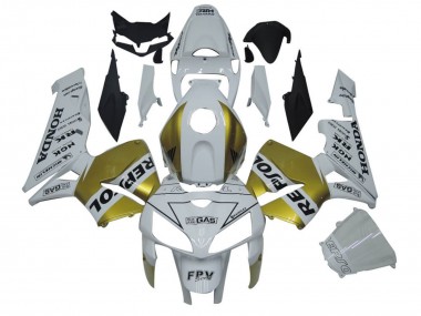 2005-2006 Honda CBR600RR Motorcycle Fairings - White Gold Repsol