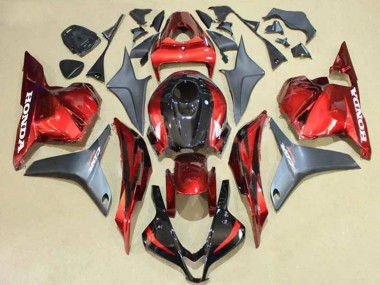 2009-2012 Honda CBR600RR Motorcycle Fairings - Silver Red Glossy Black