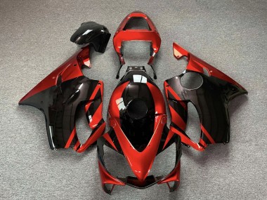 2001-2003 Honda CBR600 F4i Motorcycle Fairings - Red Glossy Black