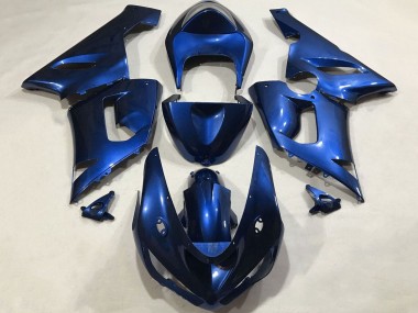 2005-2006 Kawasaki ZX6R Motorcycle Fairings - Blue