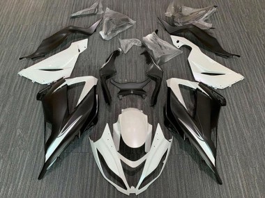 2013-2018 Kawasaki ZX6R Motorcycle Fairing Kits - White Matte Black