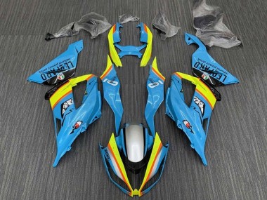 2013-2018 Kawasaki ZX6R Motorcycle Fairings - Light Blue Yellow Orange Black Silver