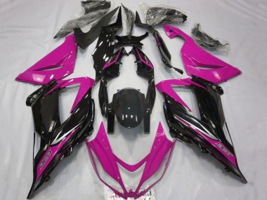 2013-2018 Kawasaki ZX6R Motorcycle Fairings - Pink Glossy Black