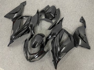 2013-2018 Kawasaki ZX6R Bike Fairings - Glossy Black Matte Black