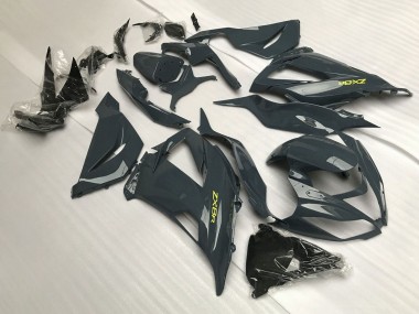 2013-2018 Kawasaki ZX6R Motorcycle Fairings - Dark Grey Yellow